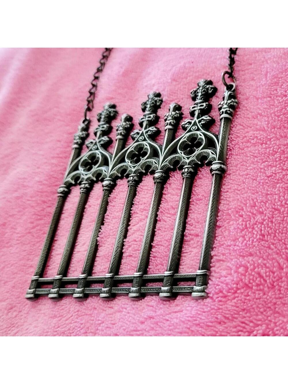 ⚰️ The Pretty Cult ⚰️ "Cemetery Walks" Gate Necklace. 🪦 - Picture 2 of 3